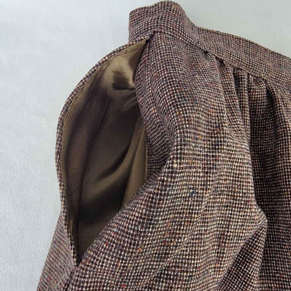 Pendleton Vintage Pure Virgin Wool Size 6? Pencil Skirt Brown Pockets Zip Back - Picture 8 of 10